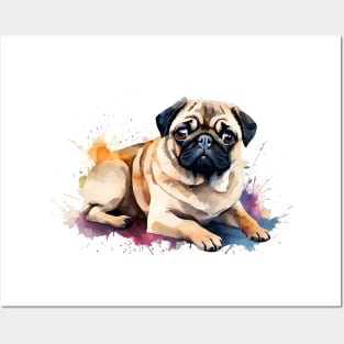 Pug Passion Club - Charming Watercolor Pug Posters and Art